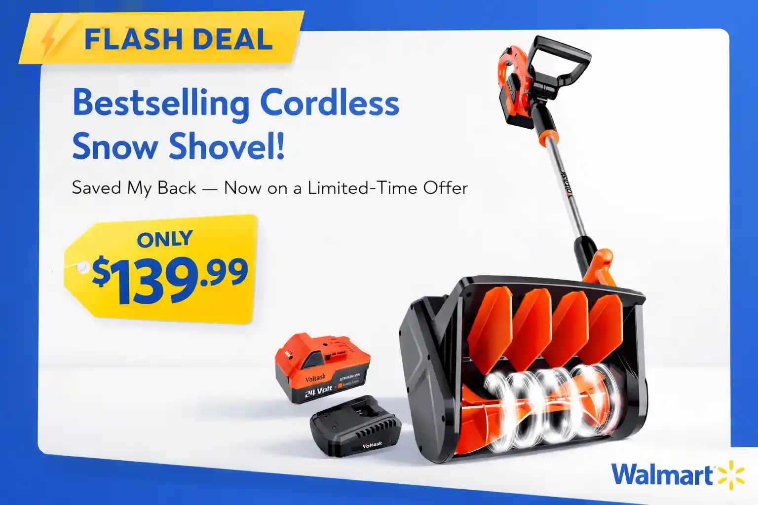 Walmart's Bestselling Cordless Snow Shovel That 'Saved My Back' Is Now on Flash Deal