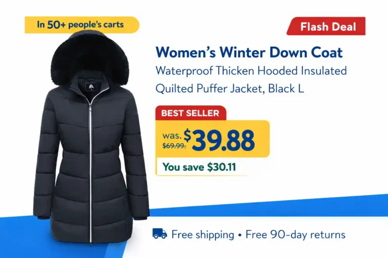 Walmart's Bestselling Winter Puffer Jacket That's 'Warmer Than Expected' Is Now on Flash Deal